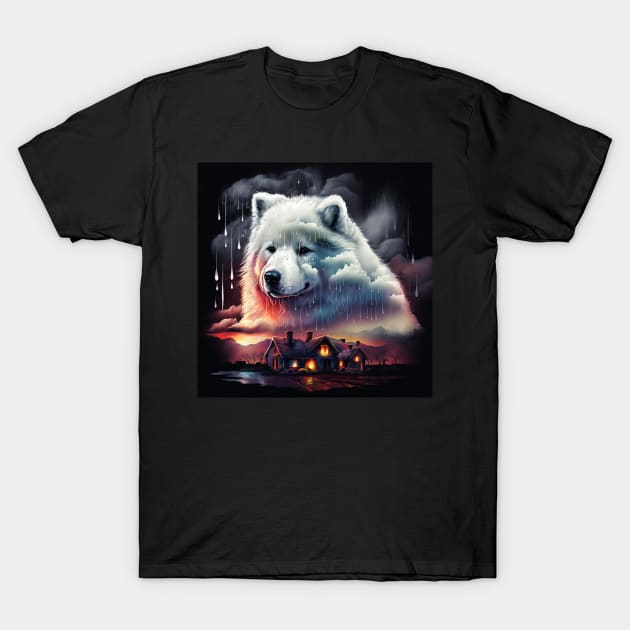 Cloudy Samoyed T-Shirt by Enchanted Reverie